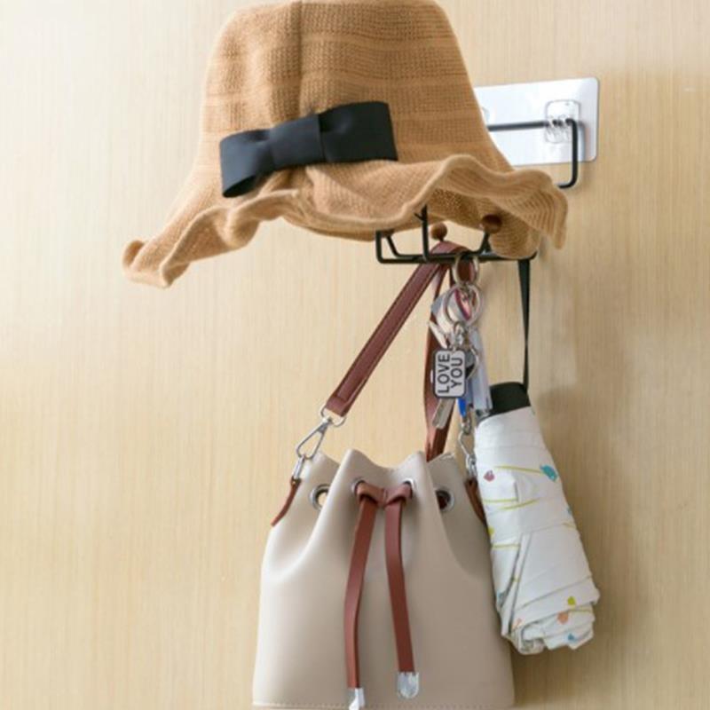 1PC Wall Mounted Hanger Hat Organizer Motorcycle Helmet Holder Display Stand Hat Support Wall Storage Shelf