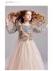 Rochie Tutu de Prințesă cu Paiete pentru Fete, Ținută de Spectacol și Bal cu Mânecă Lungă