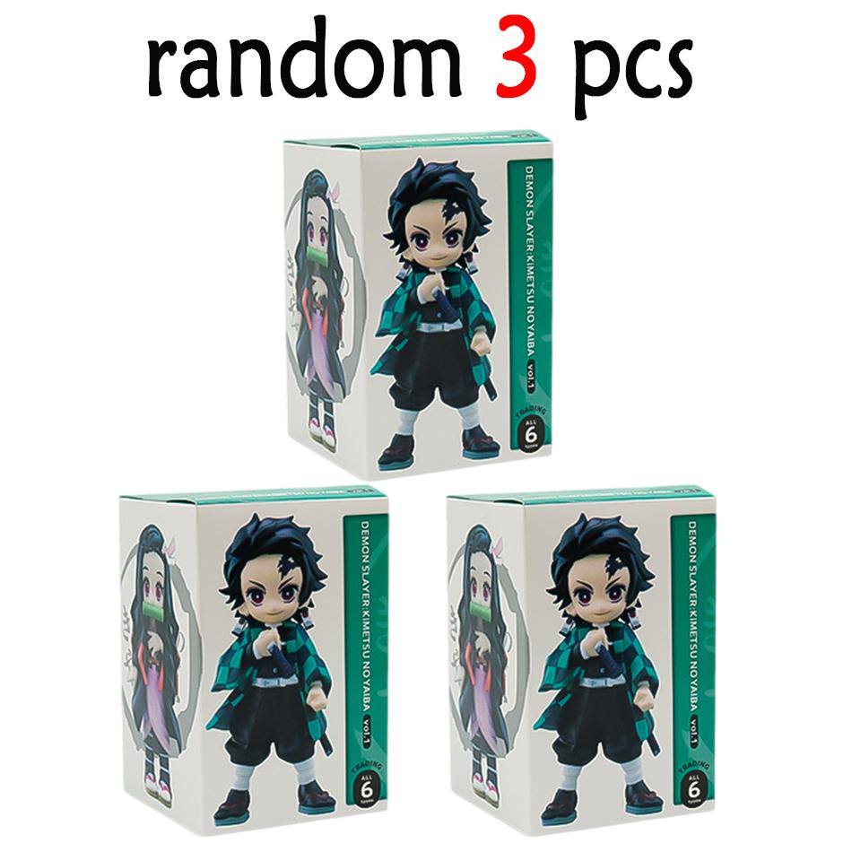 Demon Slayer Tanjiro Kamado Nezuko Anime Cartoon Figur Blind Box Modell Desktop Dekoration Feiertags-/Geburtstagsgeschenke