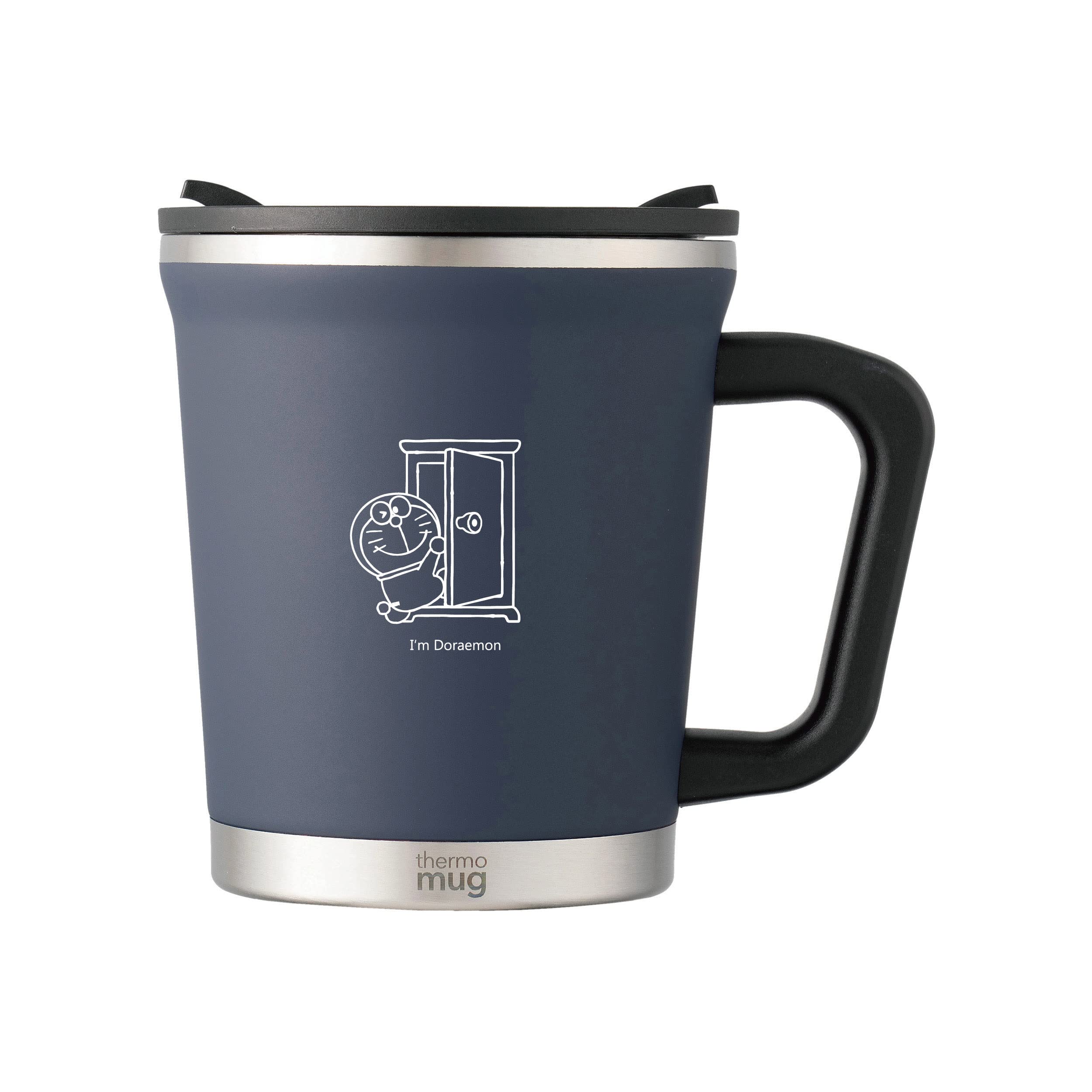 

Thermo Mug I M DORAEMON Stainless Steel Mug with LidDouble Mug, 300ml, Navy, Anywhere Door IDDM18NV