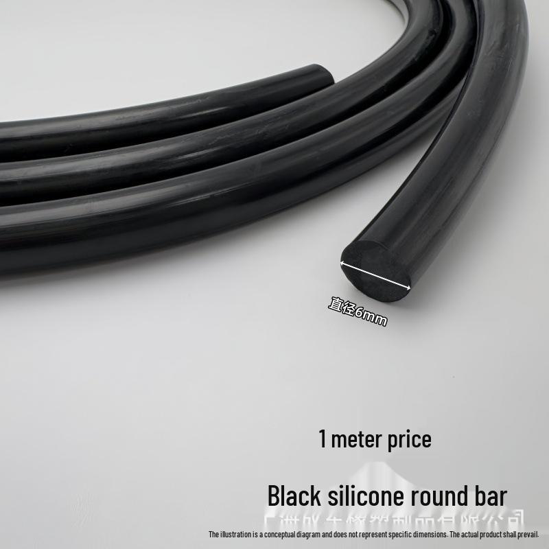Silicone Round Bar Sealing Strip - Waterproof, Dustproof, High/Low Temperature Resistant, Wear-Resistant, Anti-Aging (White, Black, Red)