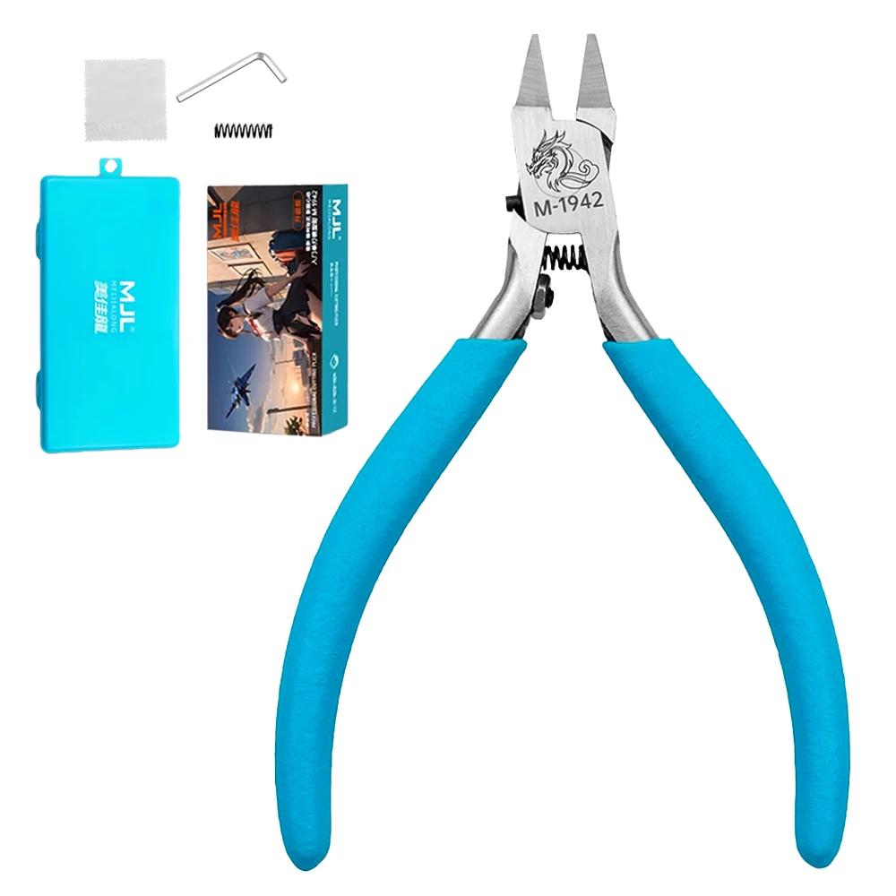 MJL M-1942 Model Pliers Non-slip Grip Sprue Cutter Ultra-thin Single Blade Gundam Nipper Plastic Model Cutting and Building DIY