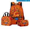 Detective Dog Man Student School Bag Backpack Lunch Bag Pencil Bag Three-Piece Set