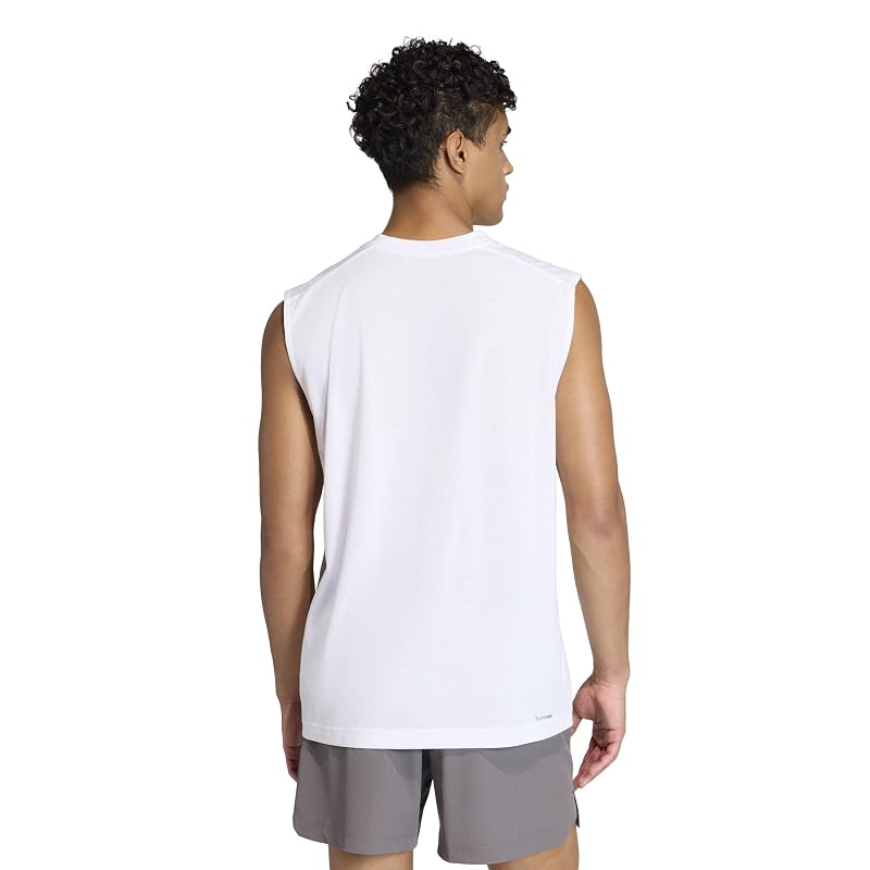 [Adidas] Sleeveless T-Shirt WO-ES FR Sleeveless Men's LOG28 White (KD5424) M