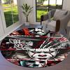1pc Horror Icons Mashup Round Carpet, Made of Polyester,Perfect for Decorating Office Chairs, Living Rooms,fplt164