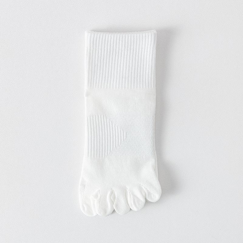 Five-fingered Socks for Men, Summer Thin Cotton Socks, Sweat-absorbing and Breathable, Boneless Sports Mid-calf Socks, Toe-separating Short Socks