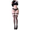Sex stockings red edge black fake suspenders knee long tube lace bow thigh socks
