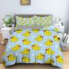 Cartoon Yellow Duck King Queen Duvet Cover Farm Lovely Animal Bedding Set Blue Bubble Quilt Cover Soft Polyester Comforter Cover