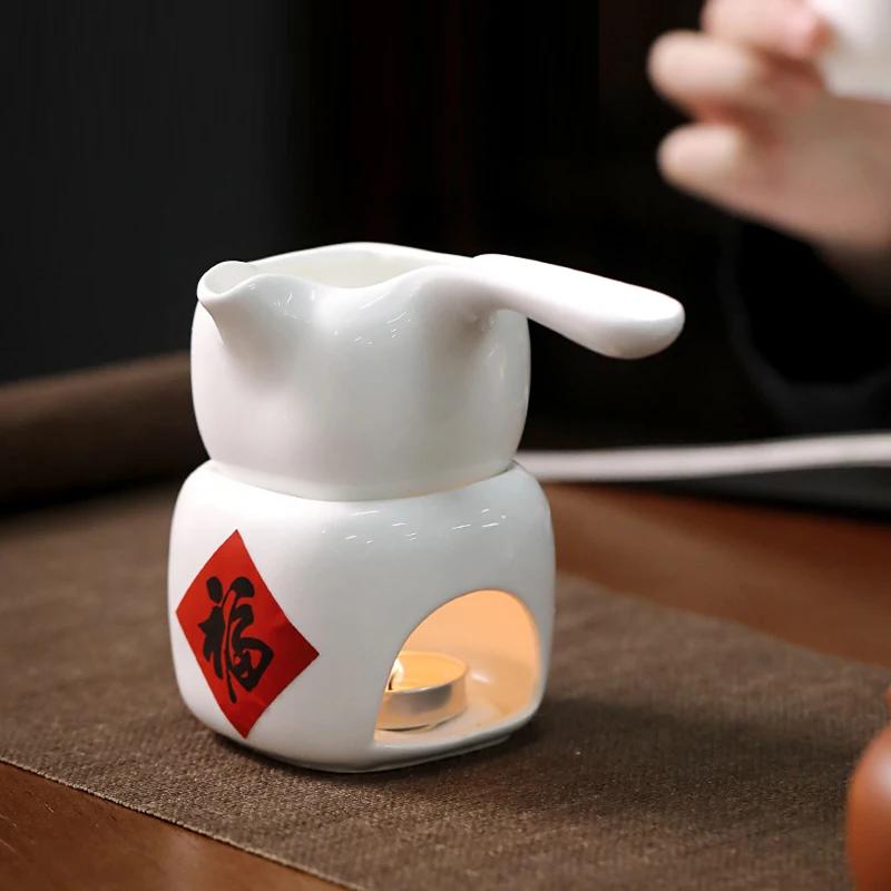 YXY Large Essential Oil Incense Burner Ceramic Beauty Salon Aromatherapy Lamp Anti Scald Hand Candle Holder Clubhouse Tea Warmer
