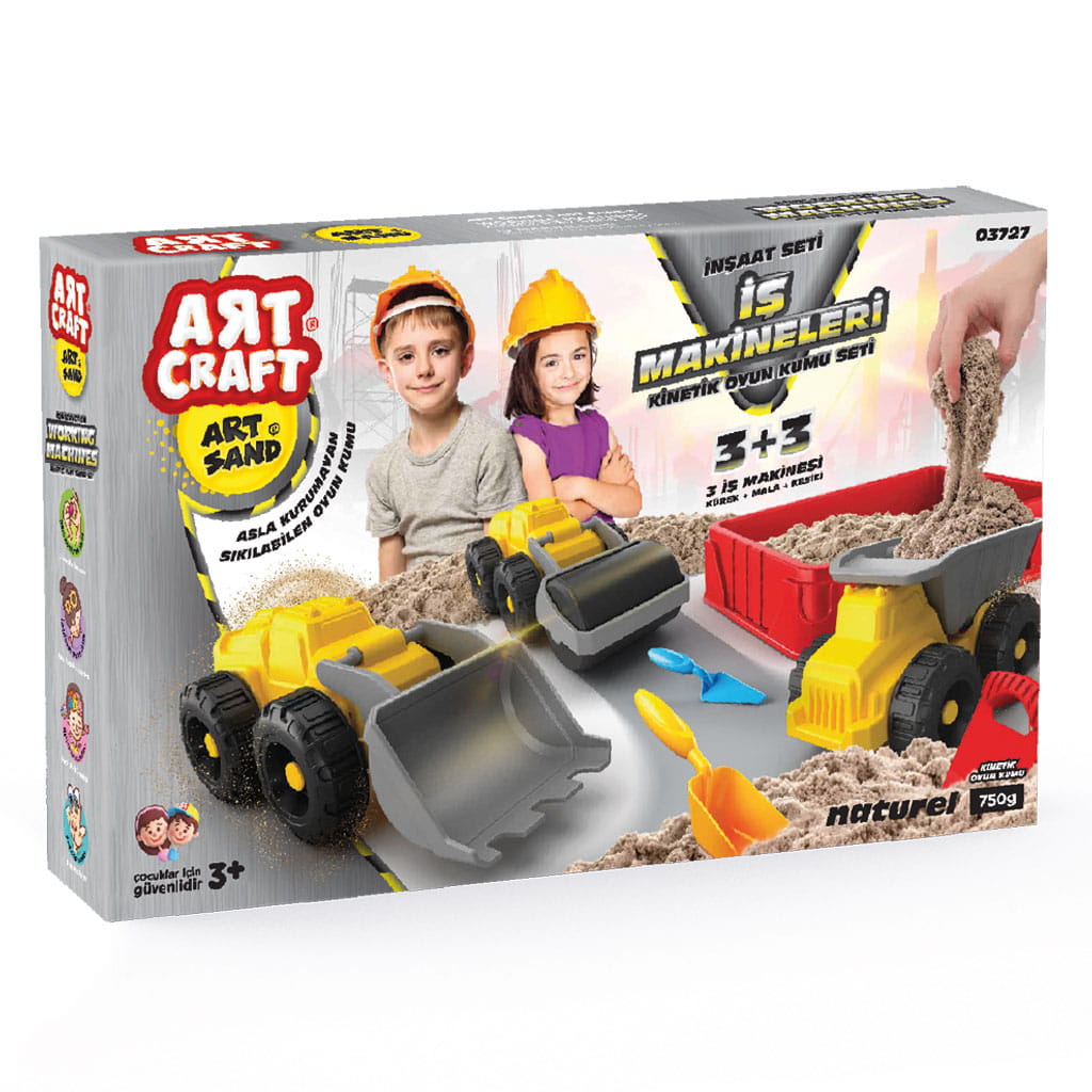 ART CRAFT Kinetic Sand - Kinetic Sand Set - Construction Vehicles