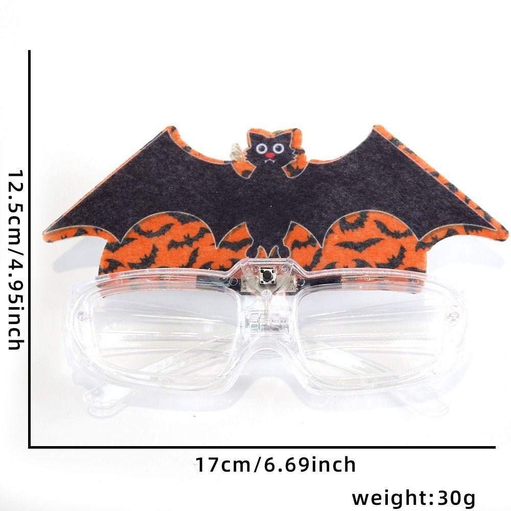 LED Halloween Luminous Glasses Pumpkin Fluorescent Glasses Funny Party Glowing Glass  Toy