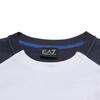 Emporio Armani EA7 SS22 Color Block Logo Crew Neck Sweatshirt Men Sweatshirt White 3LPM41-PJANZ-1100
