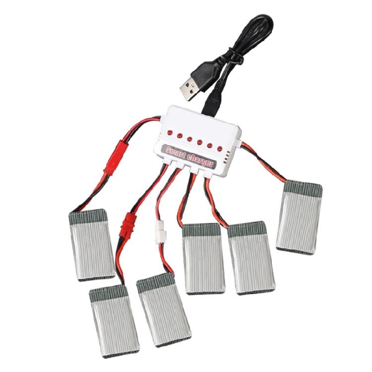 6 in 1 Charging Adapter For Remote Controls Drones Part 3.7v Battery XH2.54/XH4.0 Plugs