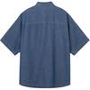 Levis SS25 Casual Comfortable Solid Color Denim Short Sleeve Shirt Men Shirts Blue 004HN-0000