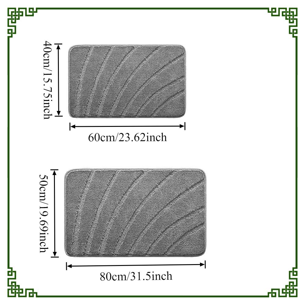 3D Bathroom Soft Plush Anti-skid Mat Super Absorbent Solid Color Rug for Toilet/Washroom Durable Easy To Clean Carpet Alfombra