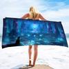 Cyberpunk Style Neon Microfiber Beach Towel, Extra Large Beach Towels Oversized, Lightweight Pool Towels,Quick Dry Bath Towels