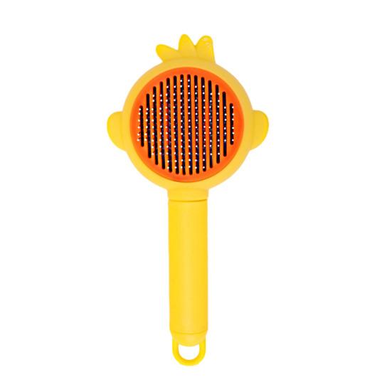 Cat Hair Brush Self Cleaning Dog Slicker Brush for Grooming And Shedding Cute Pet Hair Remover Tool with Release Button for Cats Dogs Rabbits