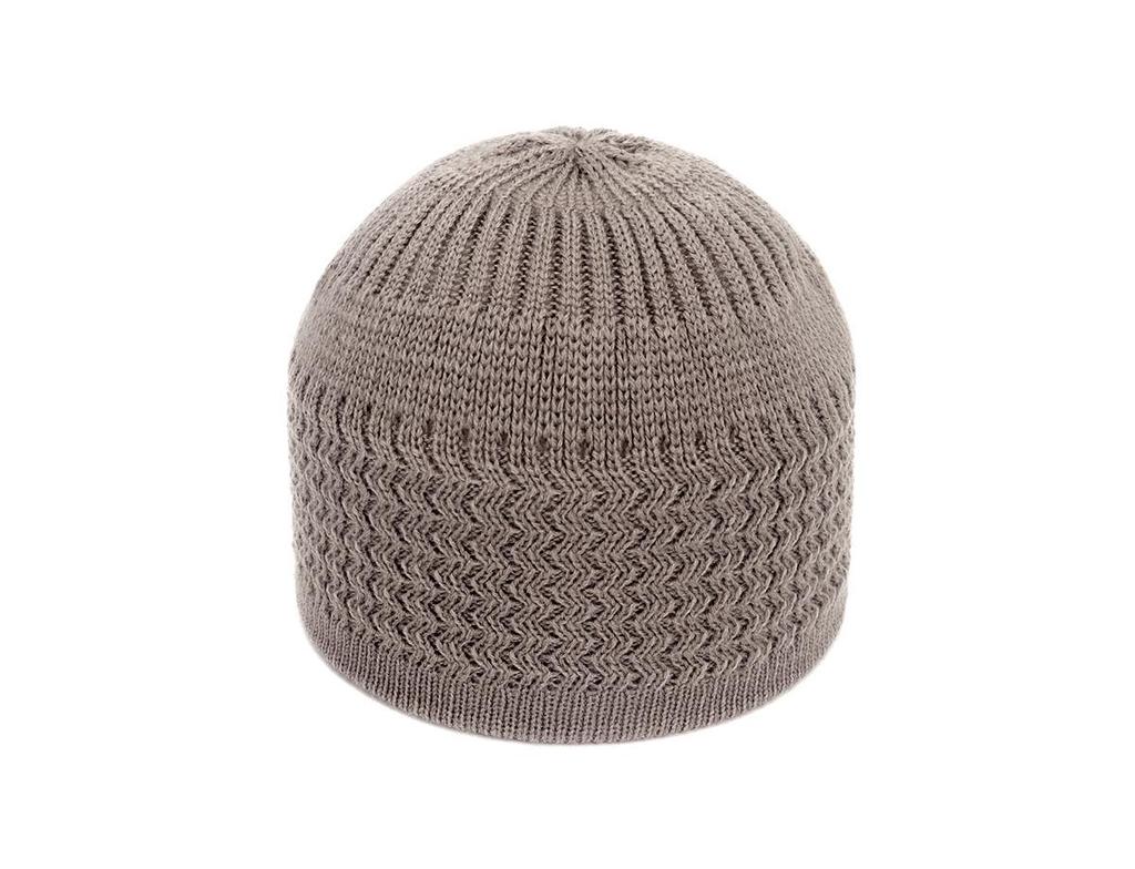 Unisex Ripple Knit Wool Skullcap