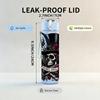1PC Top Hat Skull Rose Dark Gothic Art 750ml Color Plastic Sports Water Bottle Leakproof Flip Straw Lid Suitable for Sports Office Home Use