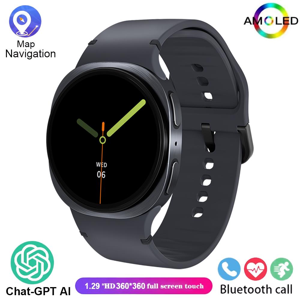 

2025 New ChatGPT Smart Watch8 Classic Ultra HD Screen GPS Compass Bluetooth Call Waterproof Smartwatch Men Women For Android ios чорний