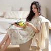 Lyocell Nightdress Women's Summer Thin Short-sleeved Dress Middle-aged Mother Loose Large Size Can Be Worn Outside Loungewear