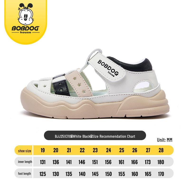 Babu Dou 2025 Summer Closed-Toe Sandals for Boys & Girls - Toddler Walking Shoes