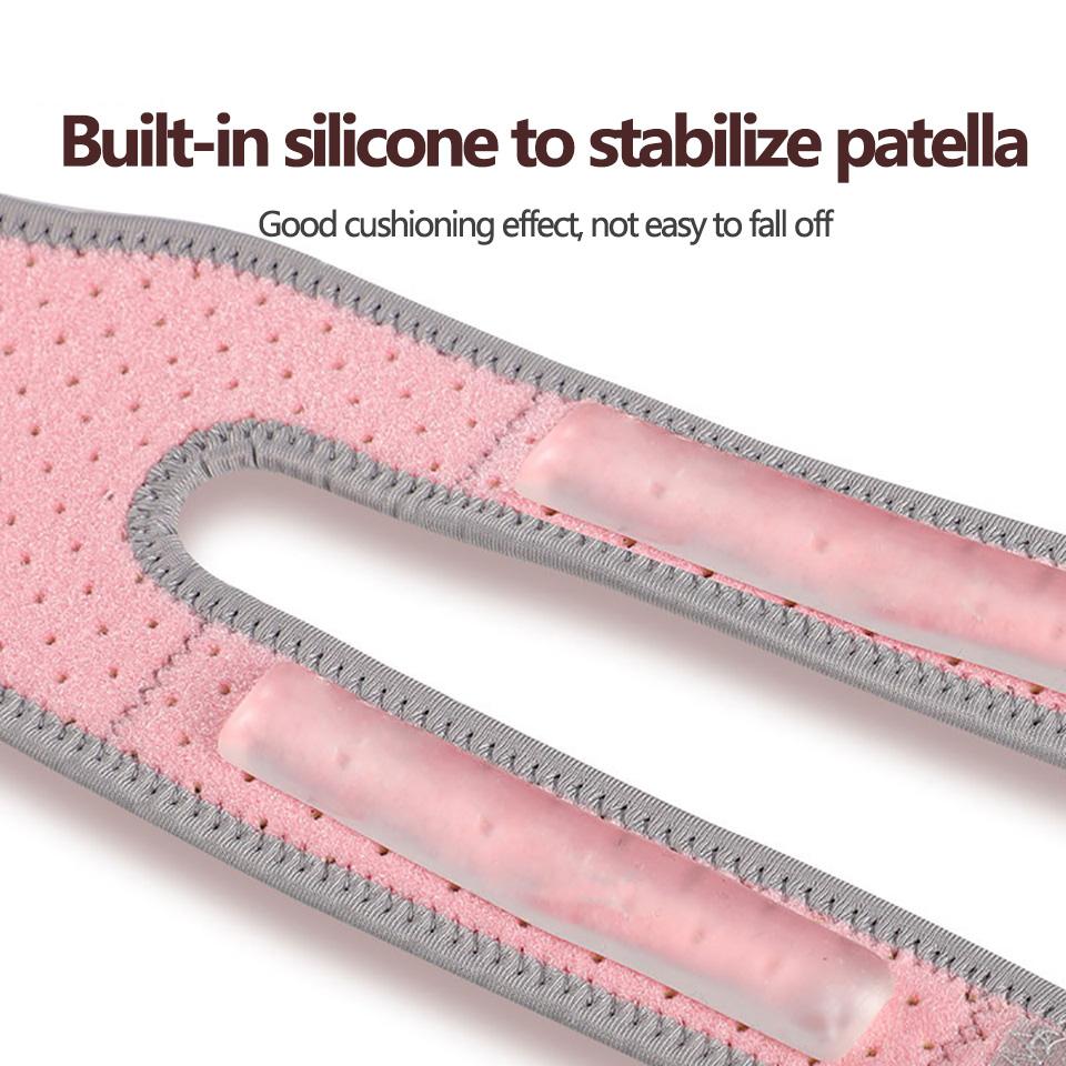 1Pcs Summer Knee Pad Silicone Double Patellar Straps Breathable Quick-Drying Sweat-Absorbing Shock-Absorbing Protect Tendons