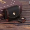 Waterproof Headphone Bag Mini Leather Wallet Vintage Leather Data Cable Storage Box  Male