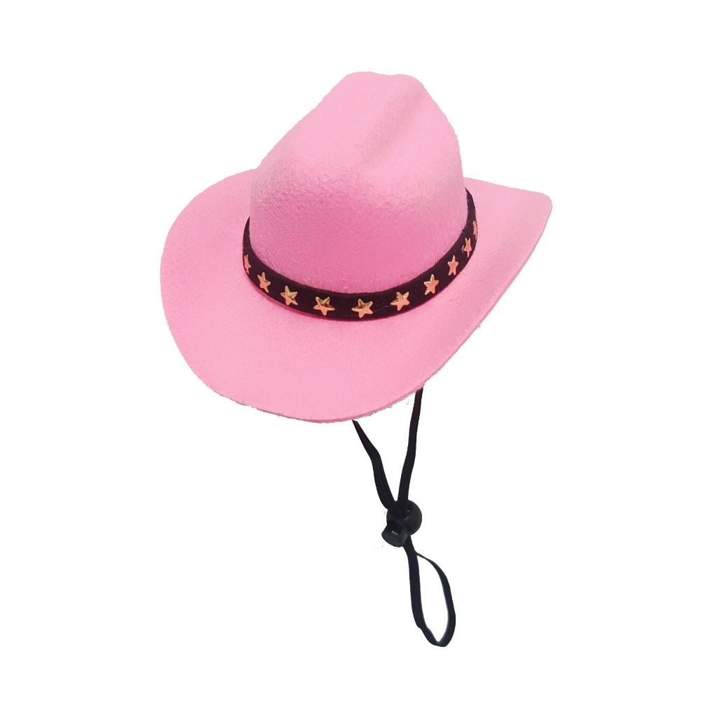 Non-woven Dog Costume Top Hat Adjustable Cat Headwear Pets Star Cowboy Hat  Pet Party