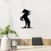 Custom Metal Horse Silhouette Wall Art Rearing Equestrian Sculpture Outdoor Decor