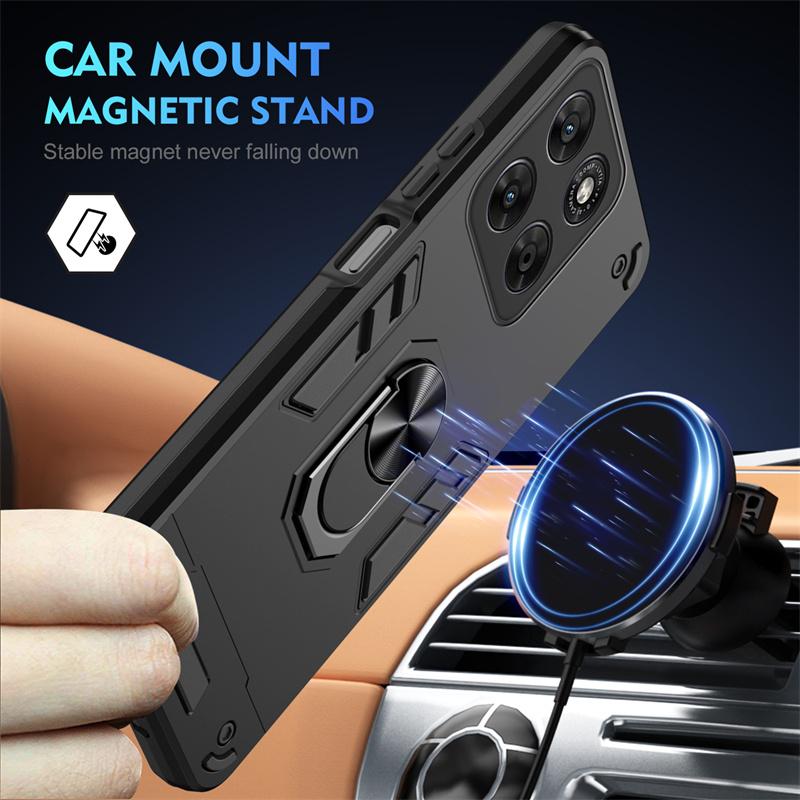 Military Grade Shockproof Case for Motorola Moto G67 G77 G17 Power Protective Cover Ring Stand Holder Fundas Coque