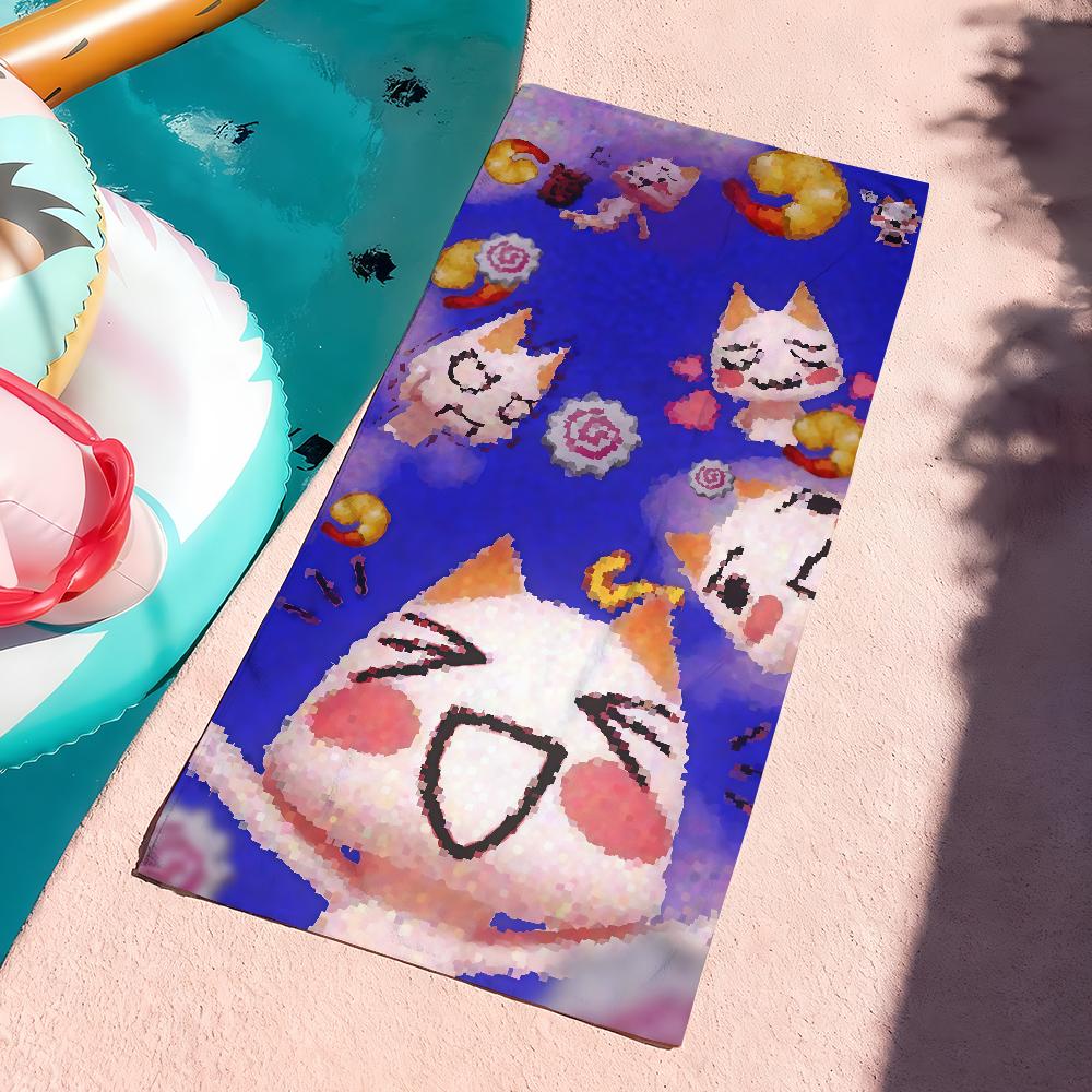 Cartoon I-Inoue Toro Kawaii Towel Sports Quick Dry Travel Camping Gear Sandproof Soft Light Large Beach Towel