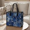 Elegant Floral Print Large Tote Bag for Women Daily Casual Travel Shopping Handbag