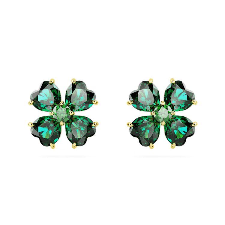 Swarovski Idyllia Four Leaf Clover Earrings Women earrings Green 5666236 Box (Random Color)