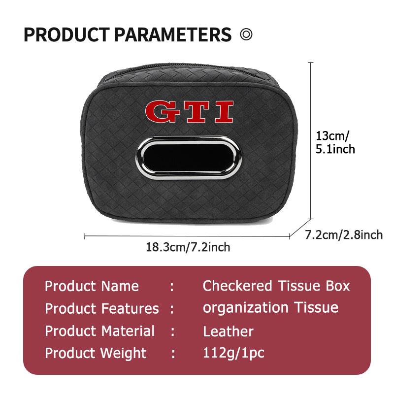 VFHJQ1 Car Seat Back Hanging Tissue Box Auto Tissue Storage Pouch For Volkswagen VW Beetle CC B5 B6 B7 EOS GTI MK2 MK4 MK5 MK6 Phaeton