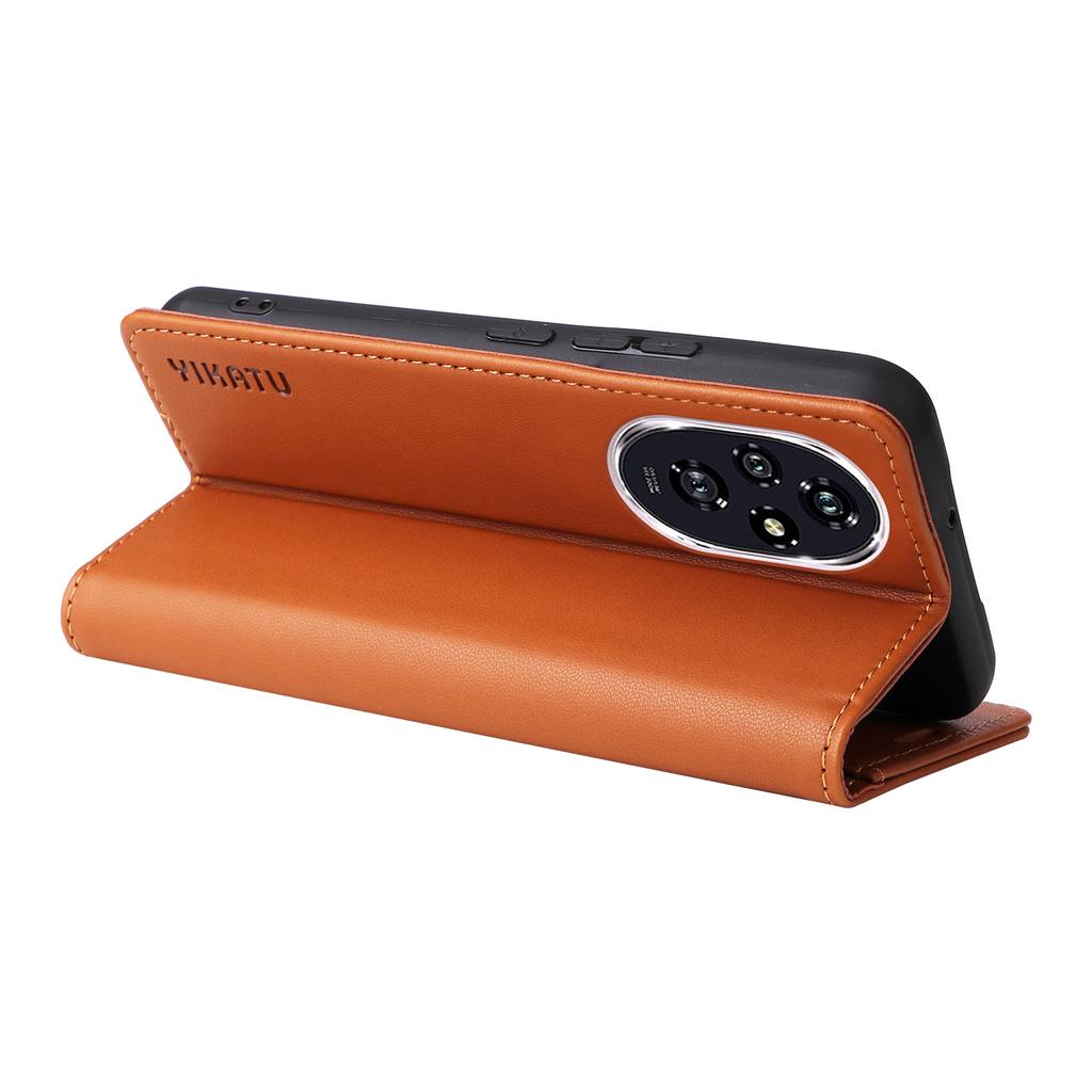 YIKATU YK-001 Für Honor 200 5G Ständerhülle Magnetverschluss PU Leder Handyhülle