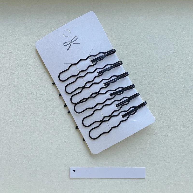 6pc Retro Black Hairpin Hair Claws Clips for Girls Women Kids Childs Ladies Crab Korean Wedding Party Gift Hair Accessories