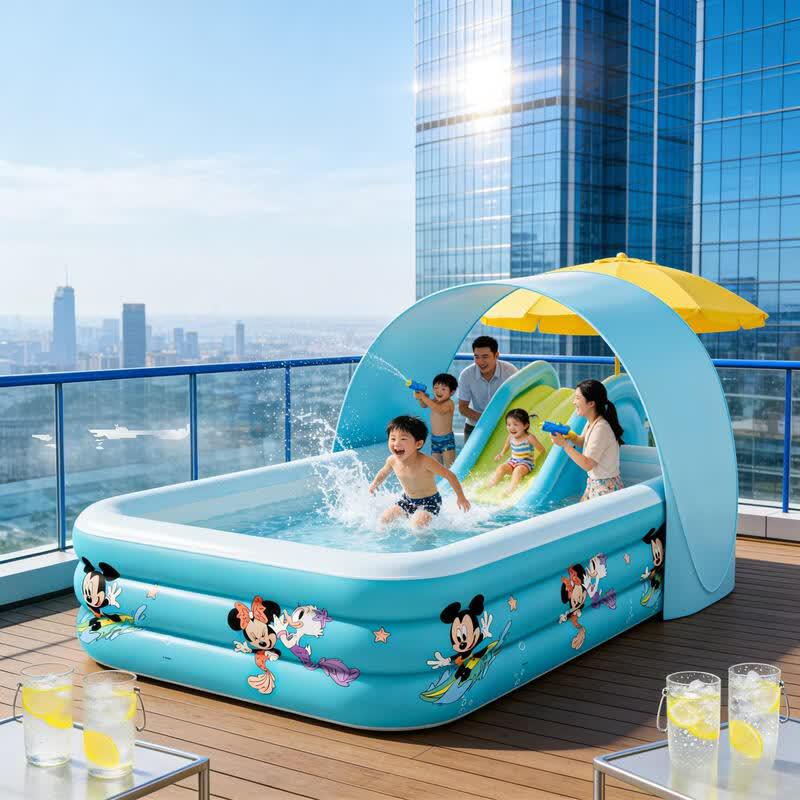 Kawashima Bear Kids Swimming Pool Sunshade Canopy