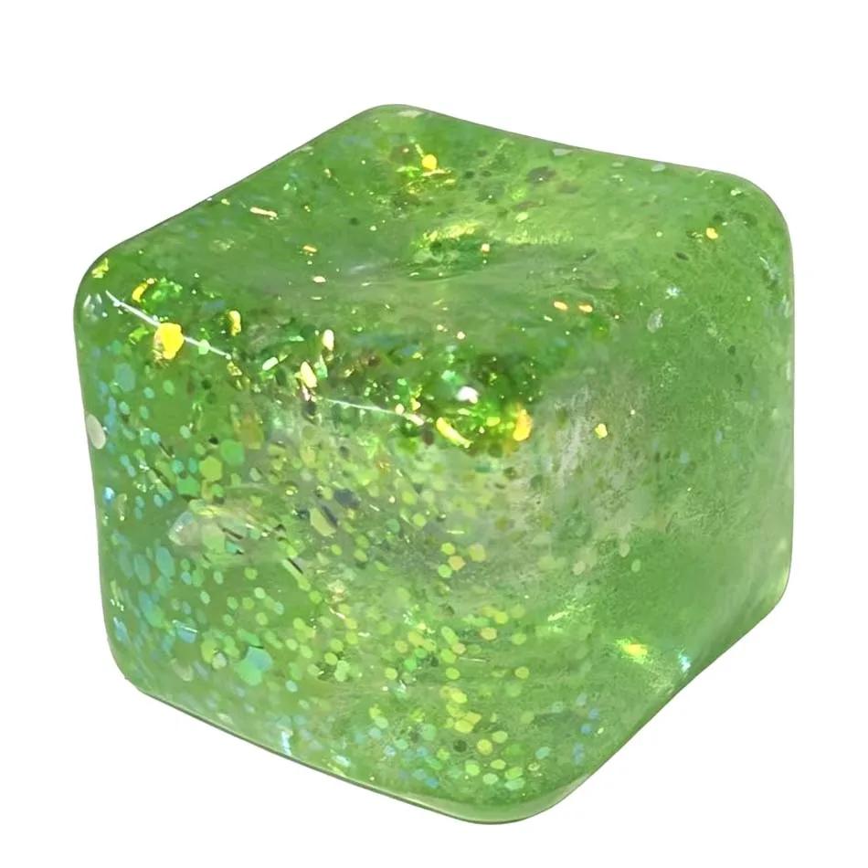 Colorful Hot Maltose Cube Stress Relief Squeeze Toy Slow Rebound Anti-Stress Decompression Small Ice Cubes Polar Light