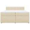 Maison Exclusive - Sommier à lattes de lit avec matelas Crème 200x200 cm Tissu