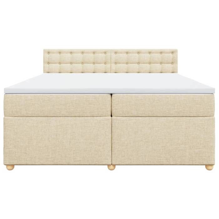Maison Exclusive - Sommier à lattes de lit avec matelas Crème 200x200 cm Tissu