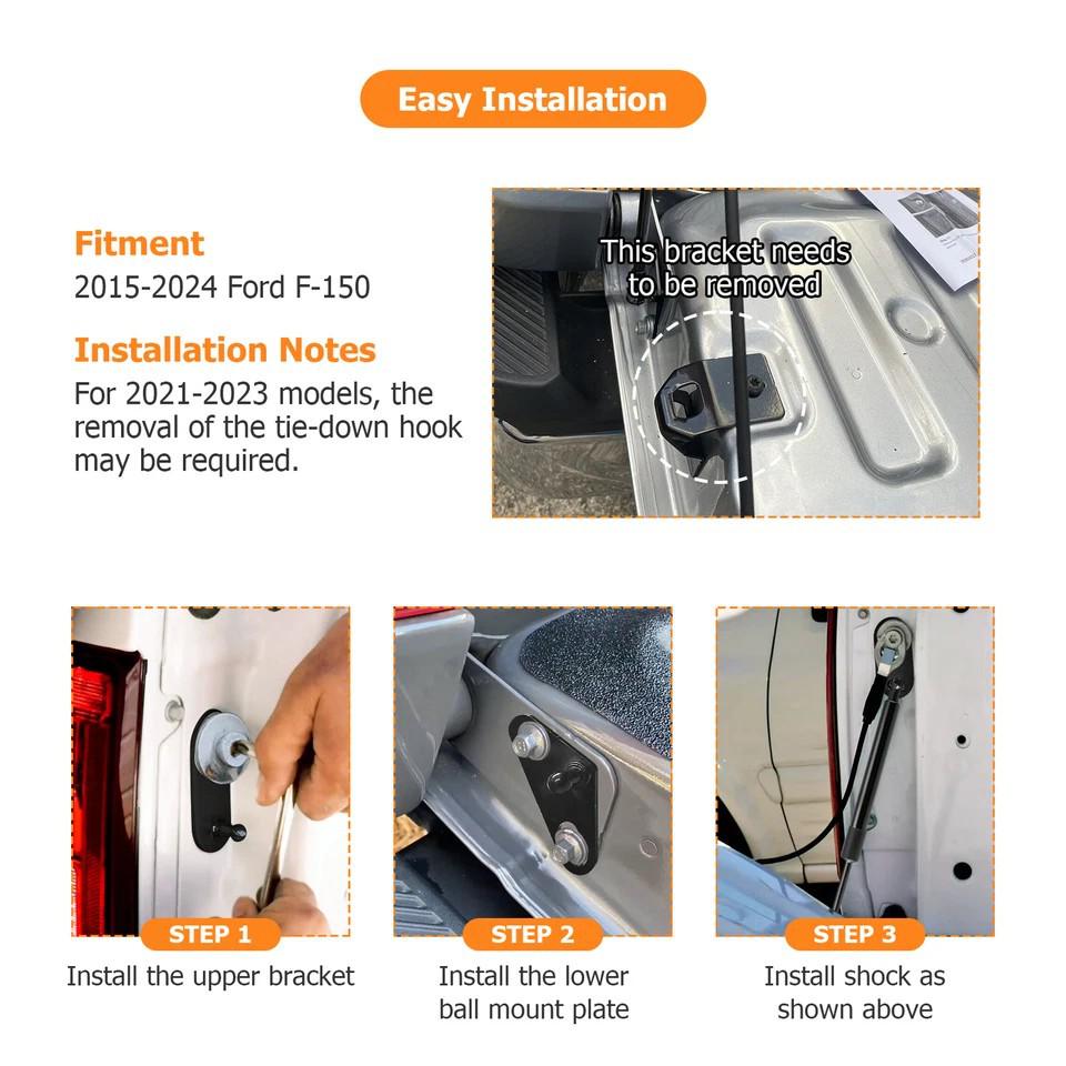 Ford F150 Raptor 2015-2024 Tailgate Assistance Damper
