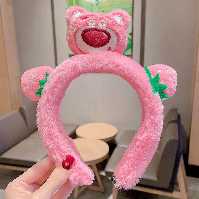 Cartoon Plush Headband: Cute Hair Accessory for Women & Kids, Perfect for Face Washing