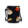 Delicate cartoon hand-woven contrasting color children's parent-child mobile phone bag new mini foreign style women's shoulder messenger bag