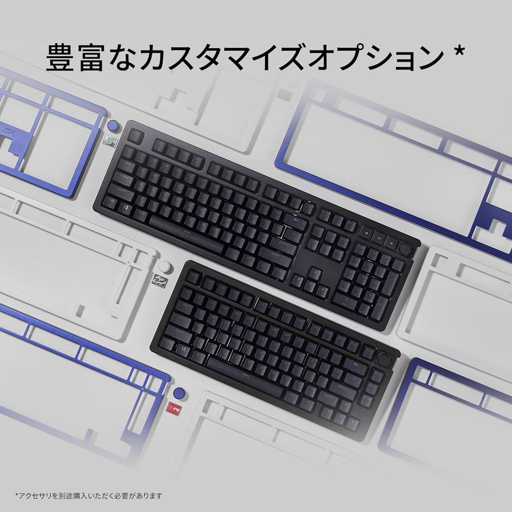 HyperX Alloy Rise Gaming Japanese Full Linear Media Gasket Keyboard, Layout, Mechanical, Size, Switches, Controller, Mount, Hot-Swap, Customizable,
