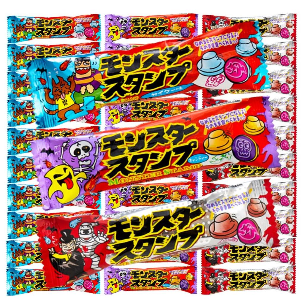 Monster Stamps 150 Pieces 3 Types Assorted Candy To Choose Halloween Costume Cosplay Funny Colorful Tongue Colored Candy Distributing Scattering