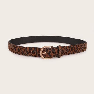 All Matching Leopard Print Belt for Women and Girl Horsehair Waist Belt for Blouses Dresses and Coats Simple Waiststrap