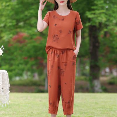 Elegancki Damski Zestaw Dwuczęściowy Letni Casualowy Zestaw Spodni Damskie Vintage Ubrania