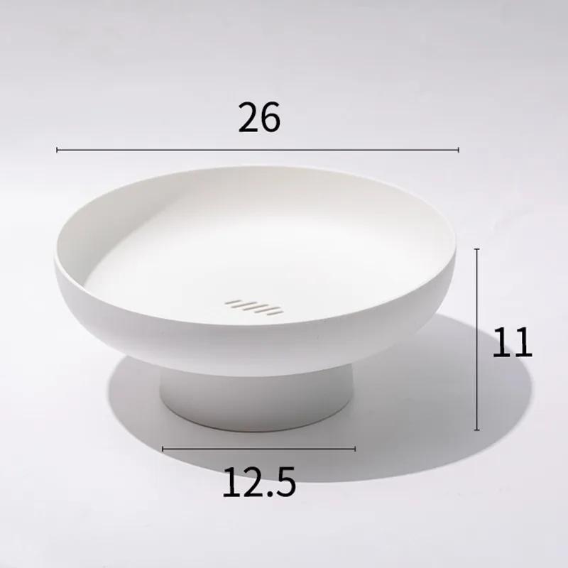 Nordic PP Fruit Storage Rack Removable Bottom Drainer Basket Candy Plate Home Organizer Kitchen Tool for Vegetable Food Tray