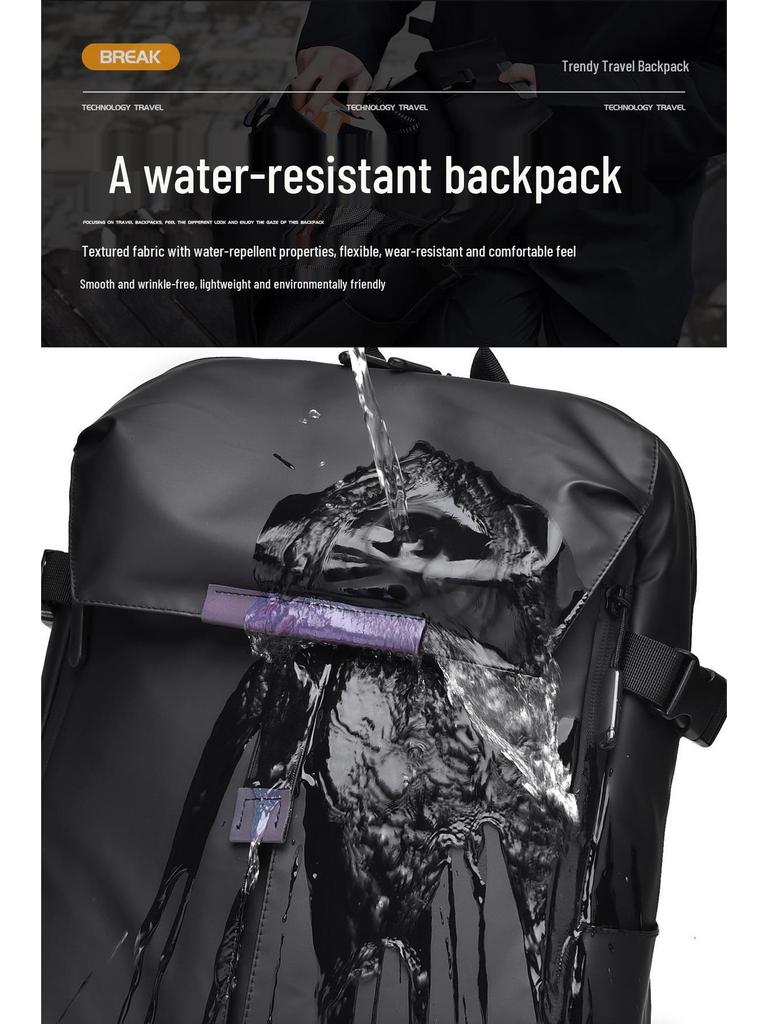 Men's Large Capacity Motorcycle & Travel Backpack with Helmet/Basketball Holder